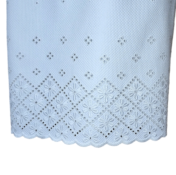 Vintage Maggy London by Kenneth Nolan Scalloped Eyelet Sheath Dress - Picture 4 of 5